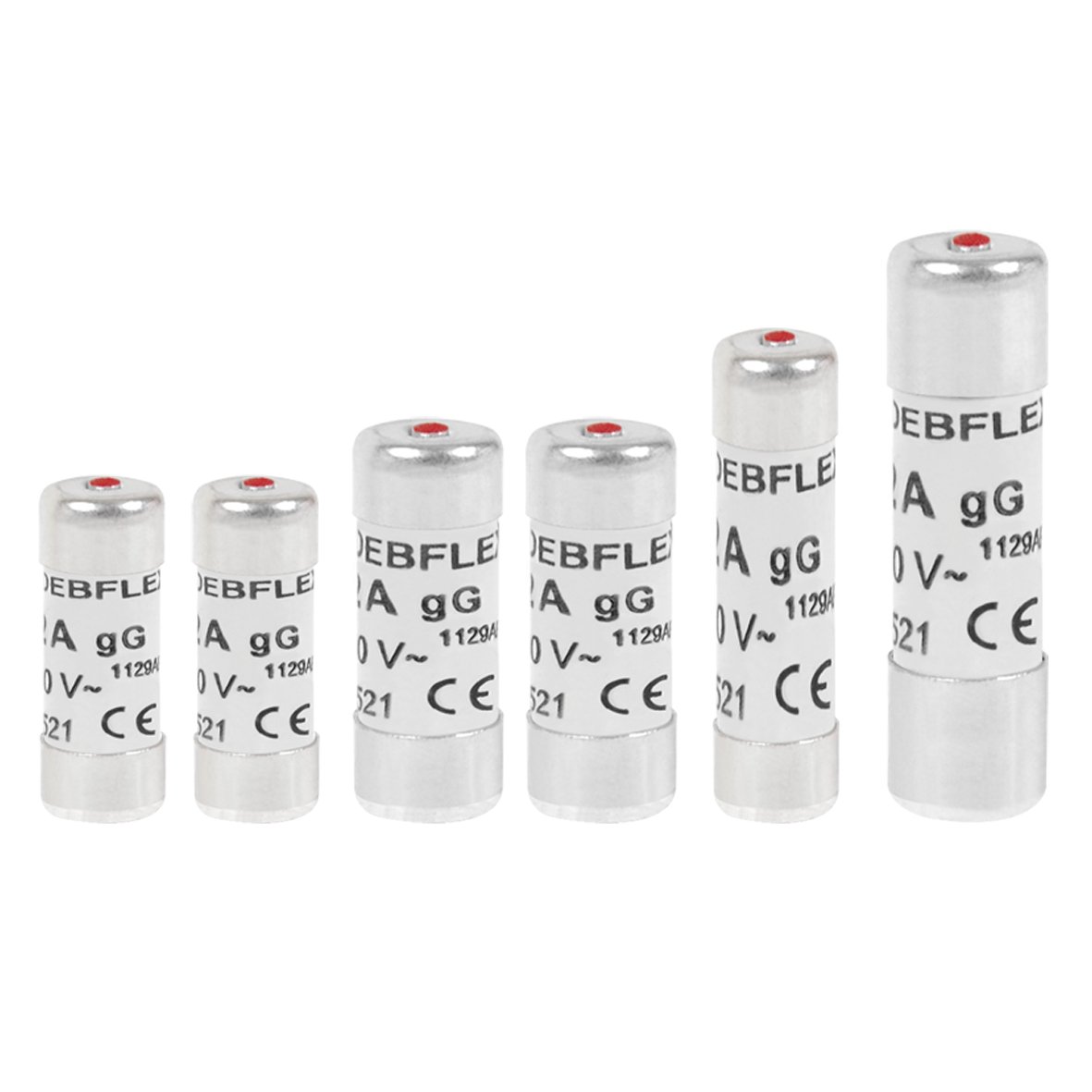debflex-lot-de-6-fusibles-c-ramique-voyant-10-32a image 1