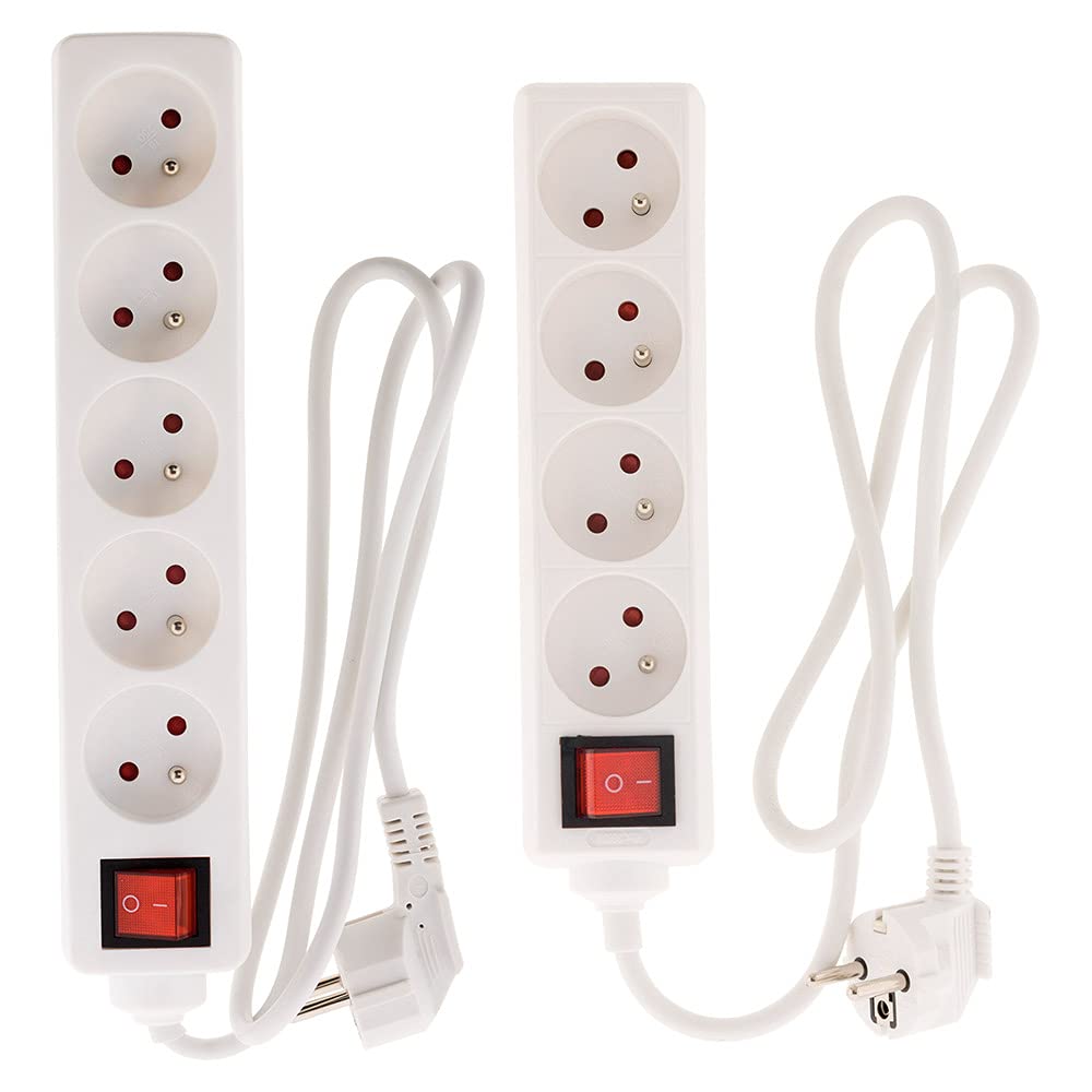 zenitech-lot-de-2-blocs-multiprise-4-prises-16a-2p-t-interrupteur-blanc image 3
