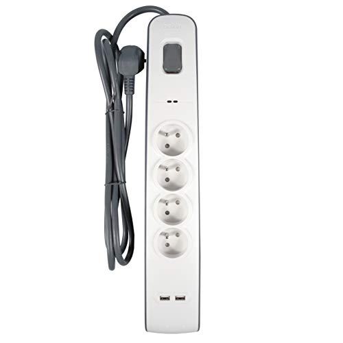 debflex-bloc-multiprise-parafoudre-4-prises-2p-t-16a-2-usb-2-4a-cordon-2m image 2