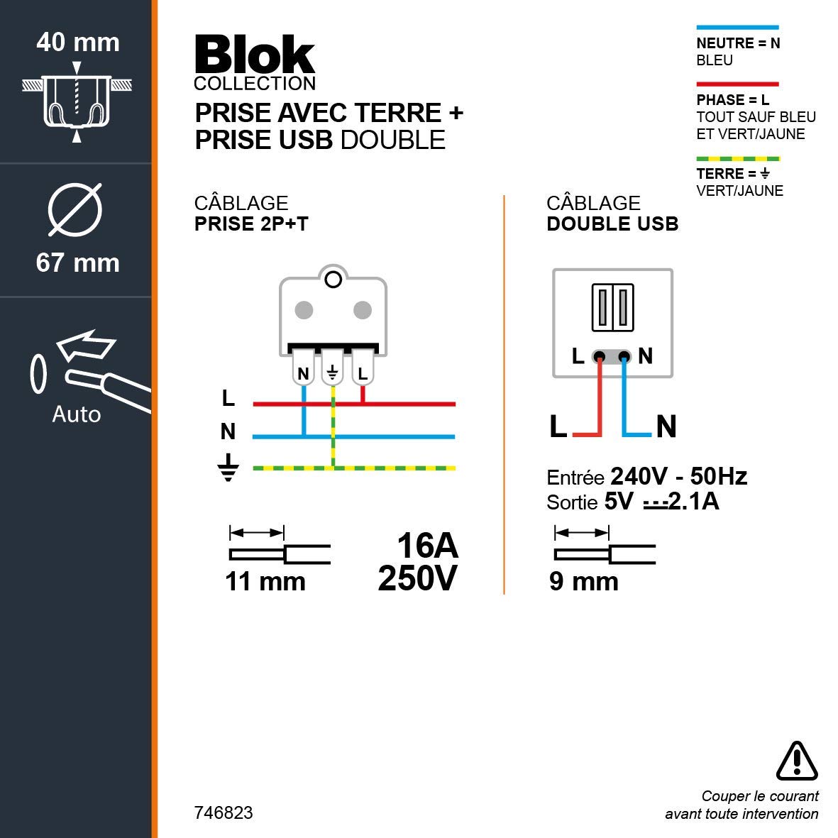 debflex-blok-combin-prise-2p-t-16a-double-usb-2-1a-blanc image 7
