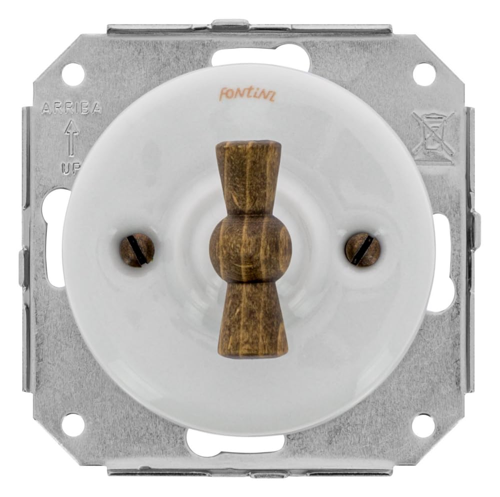 fontini-garby-colonial-double-va-et-vient-porcelaine-blanche-manette-bois-h-tre- image 1