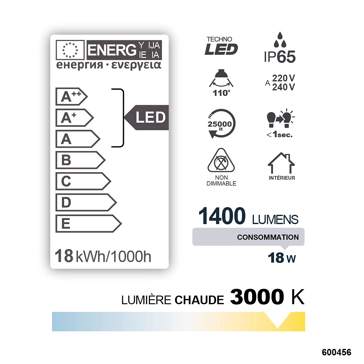 debflex-r-glette-led-0-6-slim-3000-blanc-chaud image 3