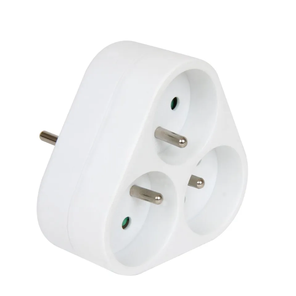 debflex-rallonge-multiprise-triplette-2p-t-10-16a-triangle-blanc-714760 image 1
