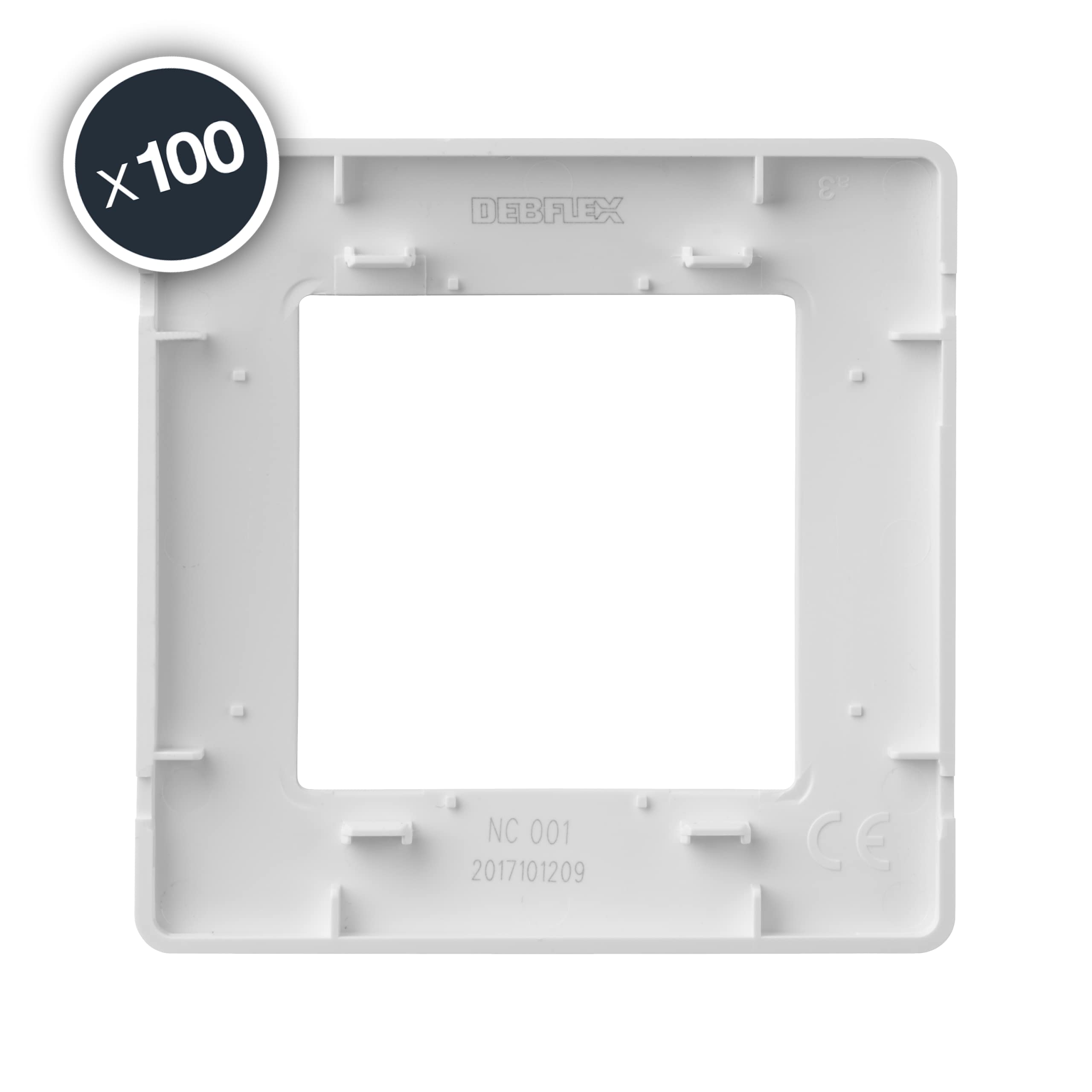 debflex-caly-801010-plaque-1-poste-blanc-bo-te-de-100 image 2