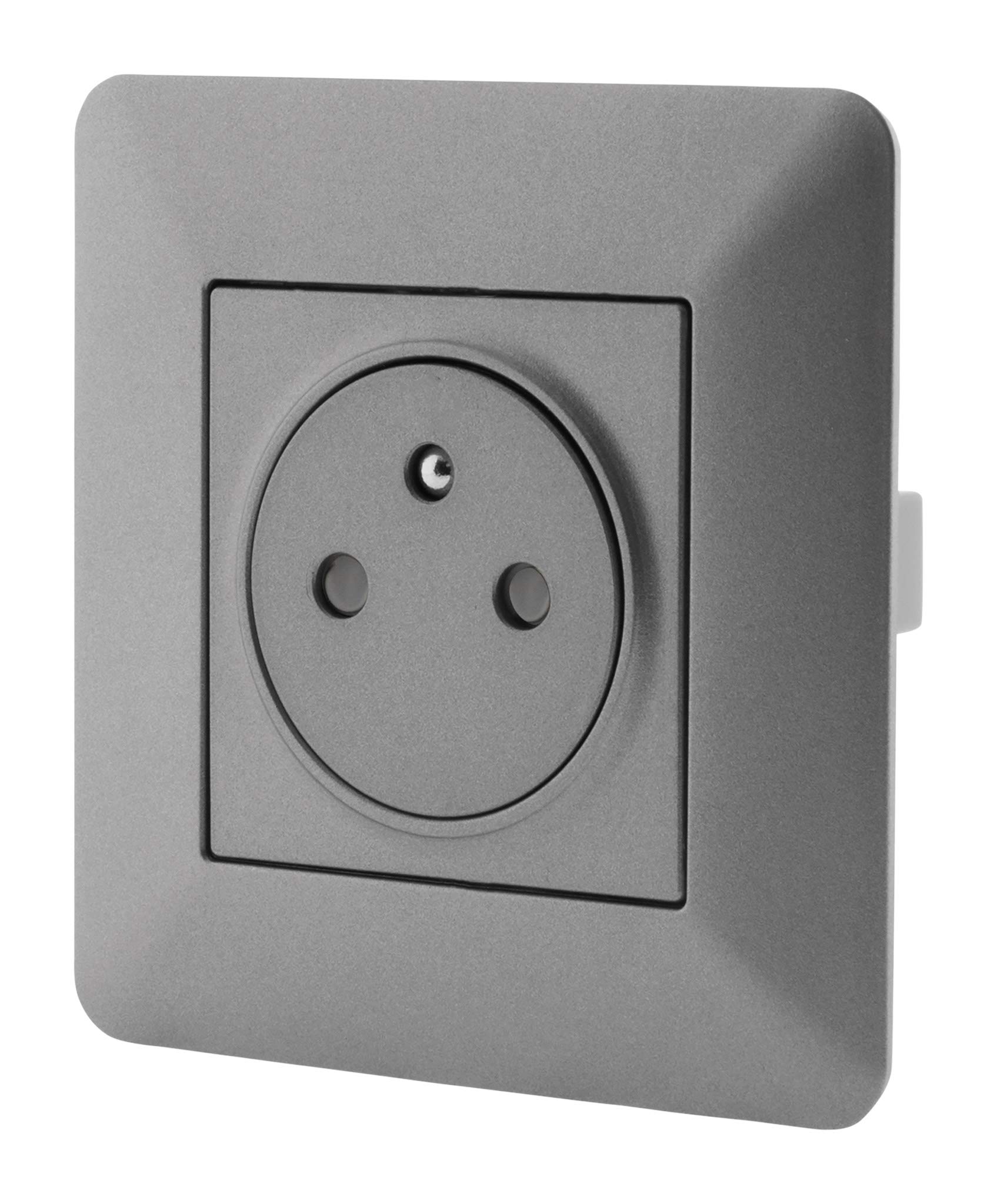 zenitech-artezo-prise-affleurante-2p-t-16a-titanium-86x86mm image 4