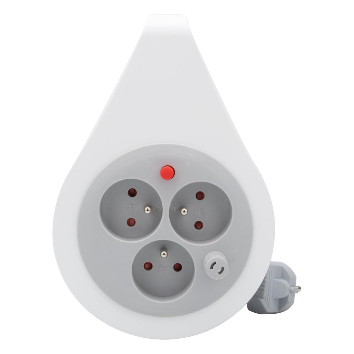 zenitech-mini-enrouleur-design-3-prises-2p-t-7m-gris image 2
