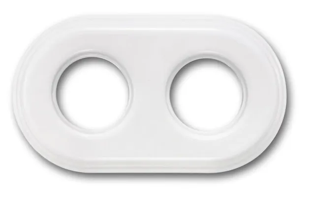 fontini-garby-colonial-plaque-d-corative-porcelaine-blanche-2-postes image 1