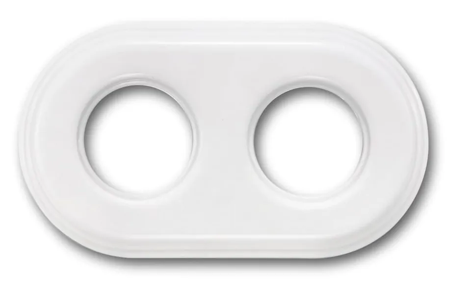 fontini-garby-colonial-plaque-d-corative-porcelaine-blanche-2-postes image 1