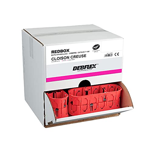 debflex-lot-20-bo-tes-d-appareillage-cloisons-s-ches-3-postes-67-x-40-mm image 2