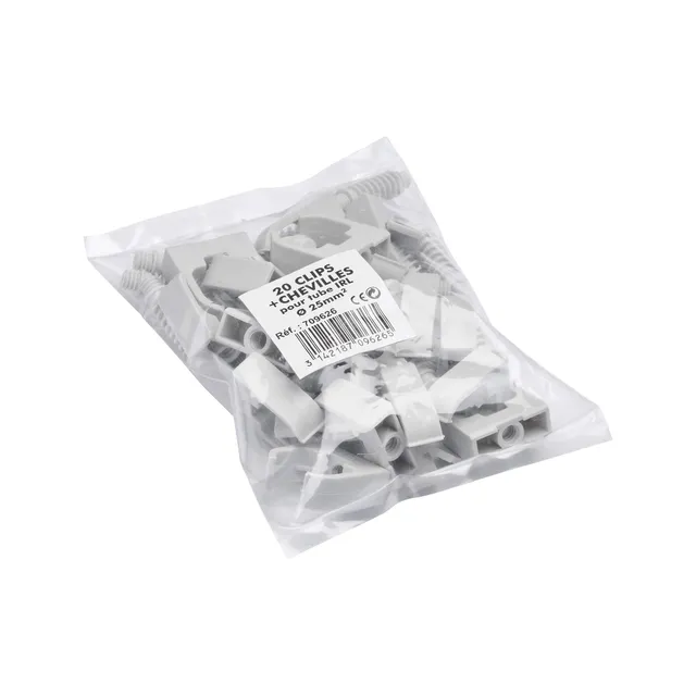 debflex-709626-20-clips-25mm-chevilles-gris-fixation image 1