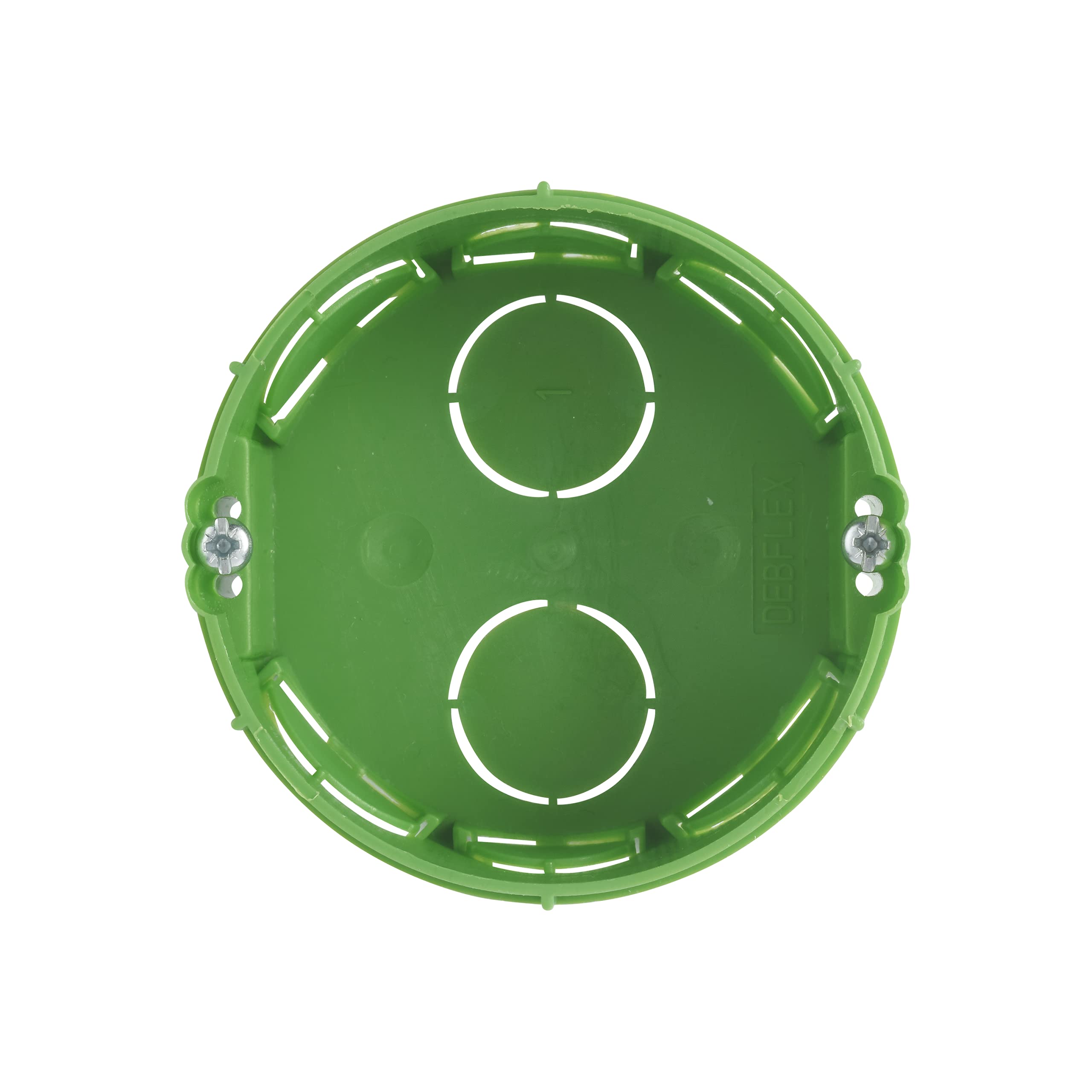 debflex-bo-te-de-d-rivation-ronde-encastrable-d67x30-mm-verte-s-film-griffes-ou- image 3