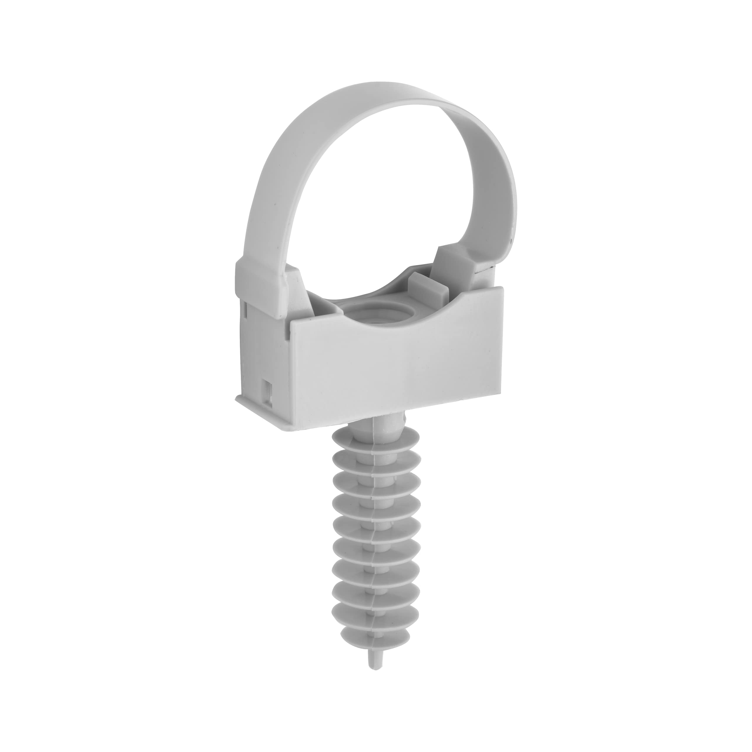 debflex-709078-fixation-pour-tube-cheville-d25mm-gris-sachet-de-10 image 1