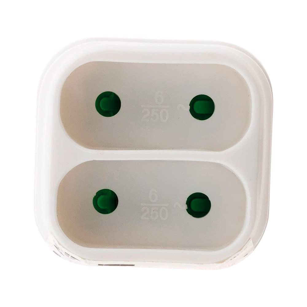 zenitech-multiprise-biplite-fa-ade-2x6a-blanc image 2