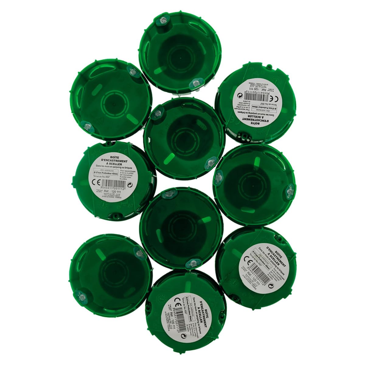 zenitech-lot-10-bo-tes-ma-onnerie-60x40mm-vert-vis-et-griffes image 5