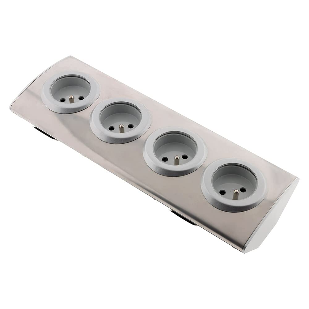 zenitech-bloc-4-prises-16a-2p-t-c-bler-gris image 1