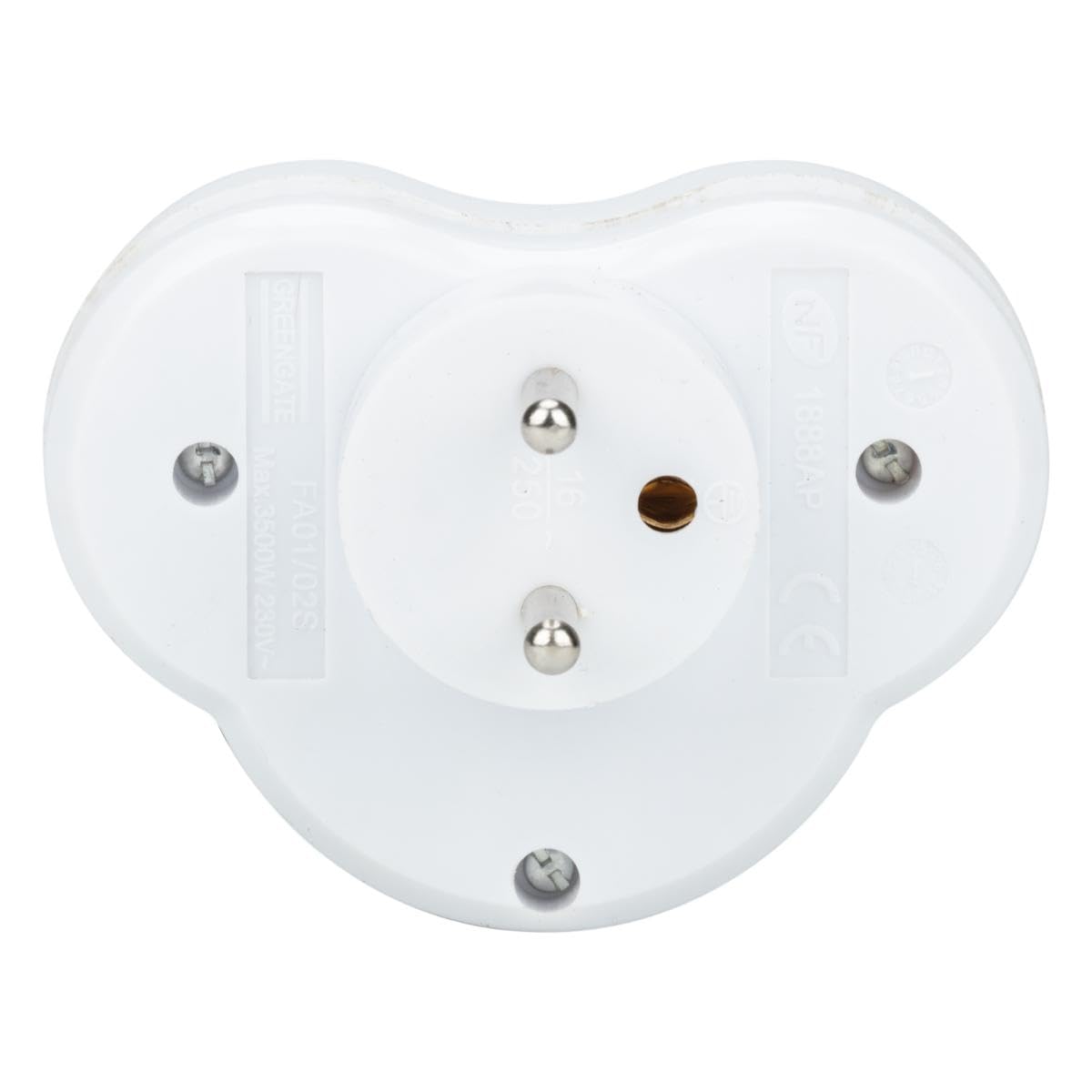 zenitech-multiprise-biplite-16a-interrupteur-fa-ade-blanc image 4