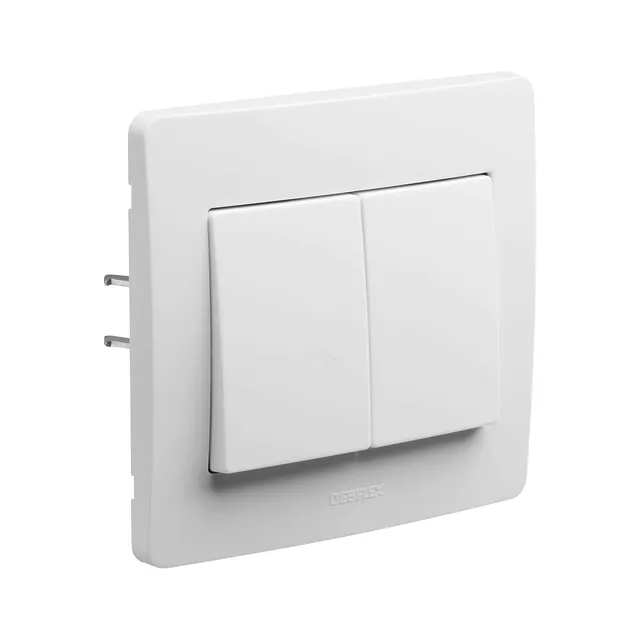 debflex-diam2-double-interrupteur-va-et-vient-encastrable-blanc image 1