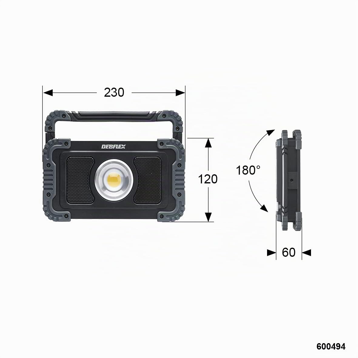 debflex-600494-simple-hp-4000-projecteur-led-chantier-bluetooth-usb image 4