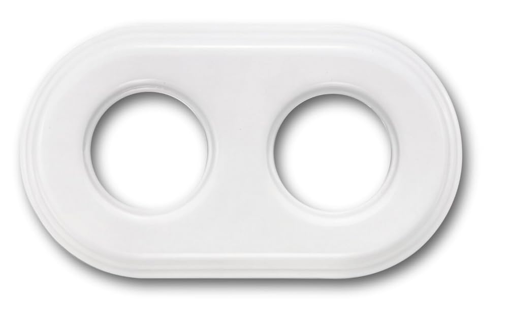 fontini-garby-colonial-plaque-d-corative-porcelaine-blanche-2-postes image 1
