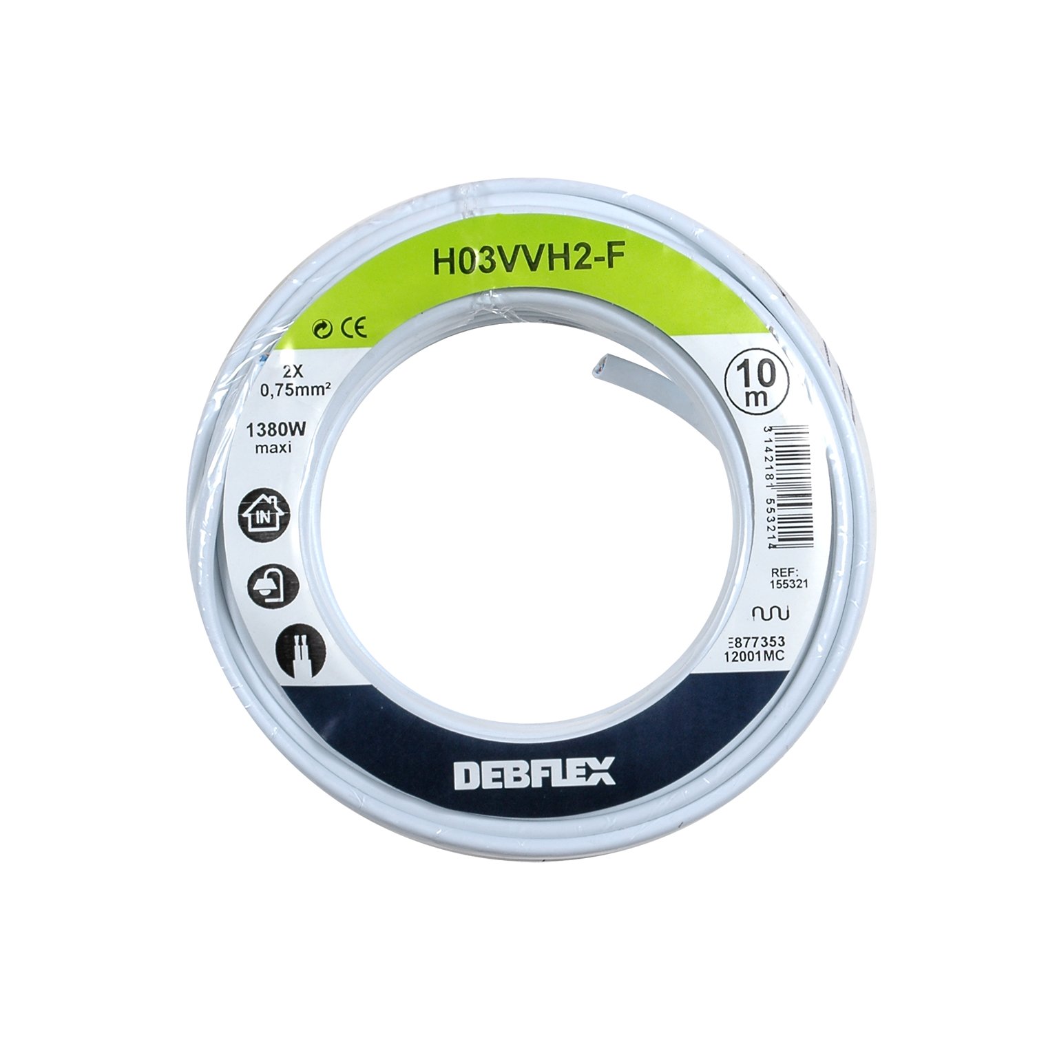 debflex-bobinot-c-ble-souple-10m-ho3vvh2-f-2x0-75mm-noir-155323 image 5