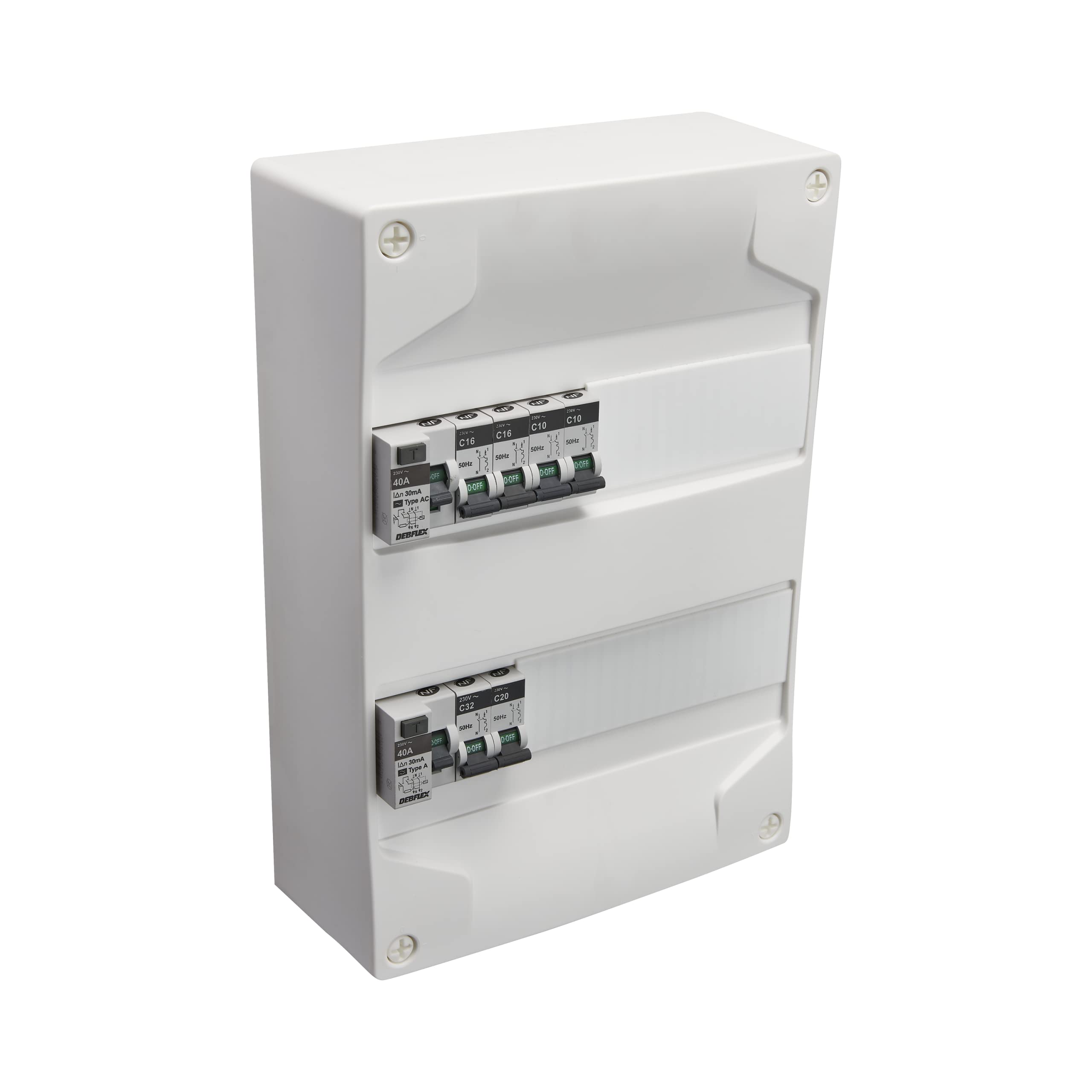 debflex-707621-tableau-lectrique-pr-quip-2-rang-es-26-modules-6-disjoncteurs image 1