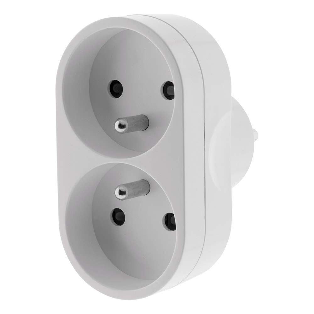 zenitech-multiprise-biplite-fa-ade-16a-blanc image 3