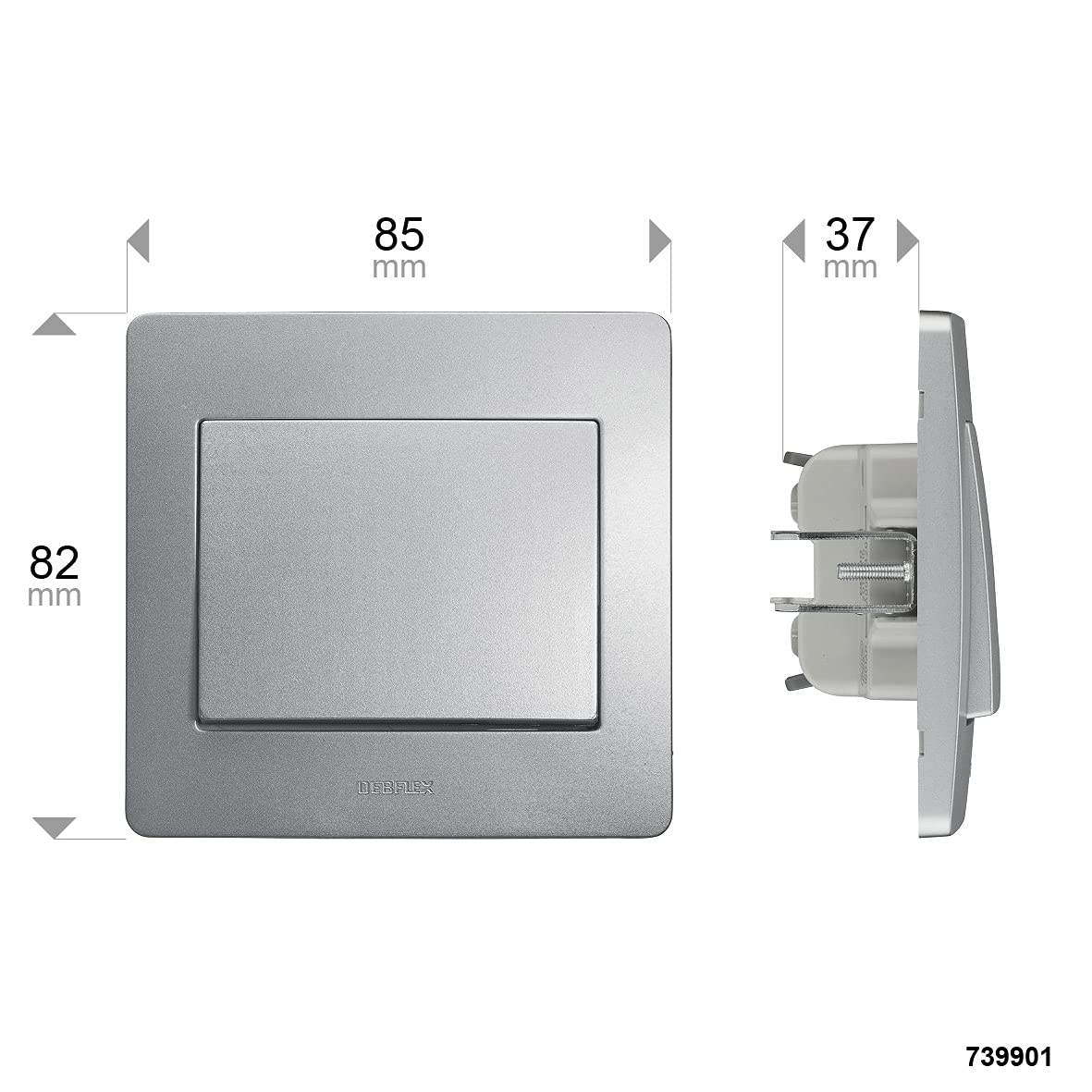 debflex-739901-diam2-lot-4-prises-2p-t-16a-2-va-et-vient-encastr-s-aluminium image 4