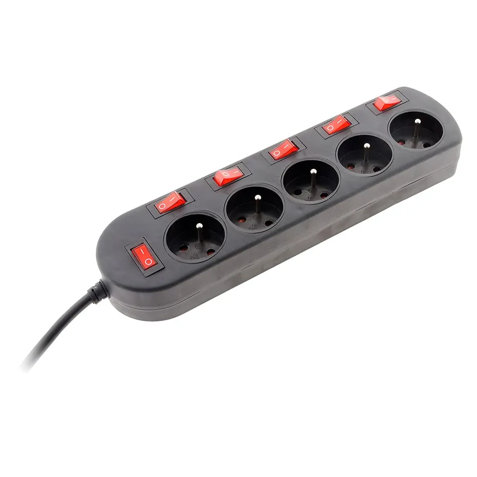 zenitech-bloc-sono-5-prises-16a-2p-t-6-interrupteurs-3m image 1