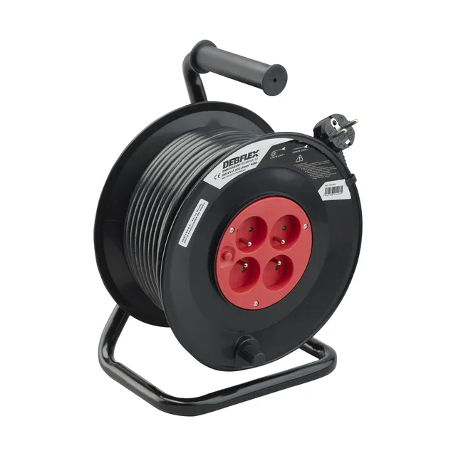 debflex-601403-enrouleur-rallonge-lectrique-40m-4-prises-2p-t-16a-noir image 1