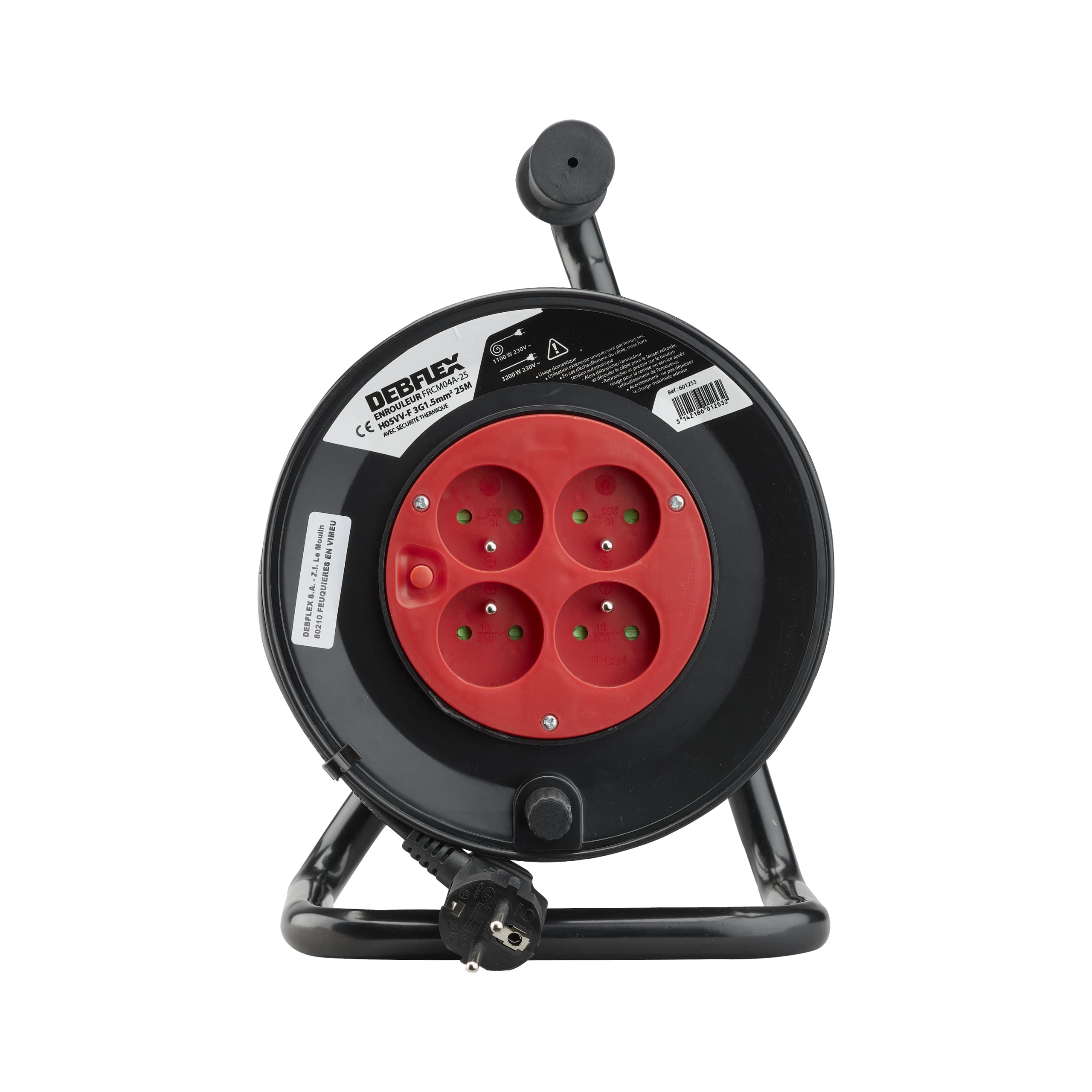 debflex-601253-enrouleur-bricolage-4-prises-16a-25m-ho5vv-f-3g1-5-noir image 1
