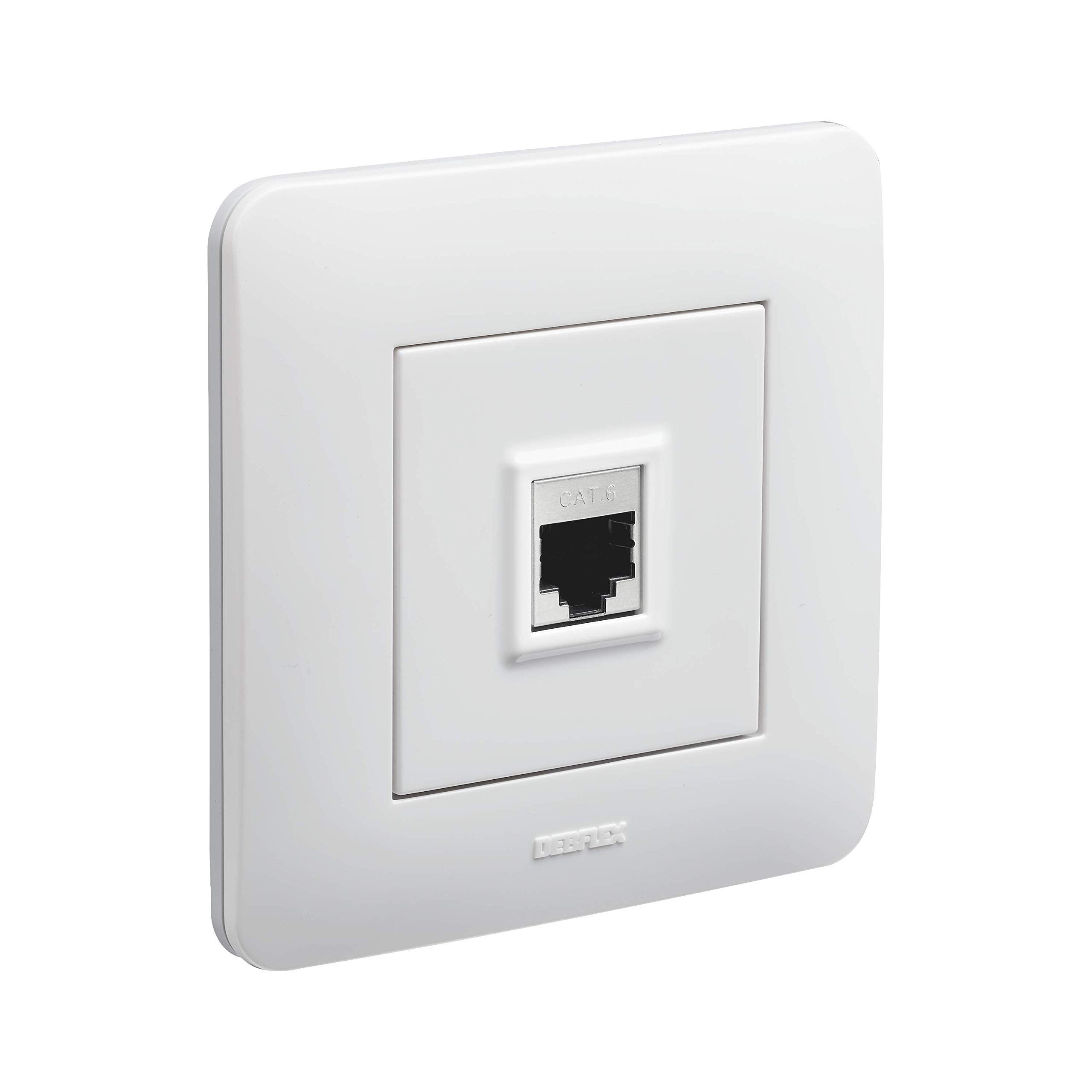 debflex-casual-prise-murale-rj45-cat-6-encastr-e-blanc-brillant image 1