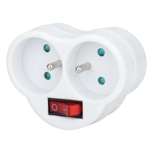 zenitech-multiprise-biplite-16a-interrupteur-fa-ade-blanc image 8