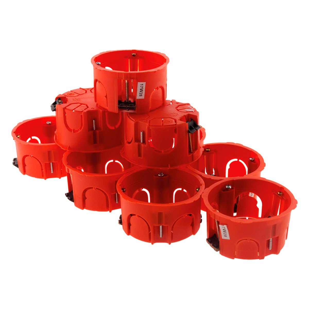 zenitech-lot-10-bo-tes-d-encastrement-placo-65mm-p40mm-rouge image 2