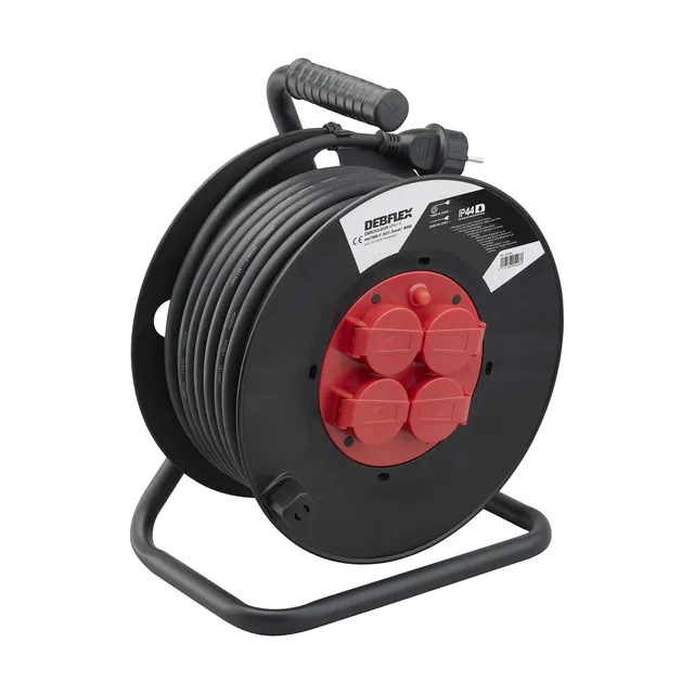 debflex-605403-enrouleur-lectrique-40m-4-prises-ip44-disjoncteur-thermique image 1