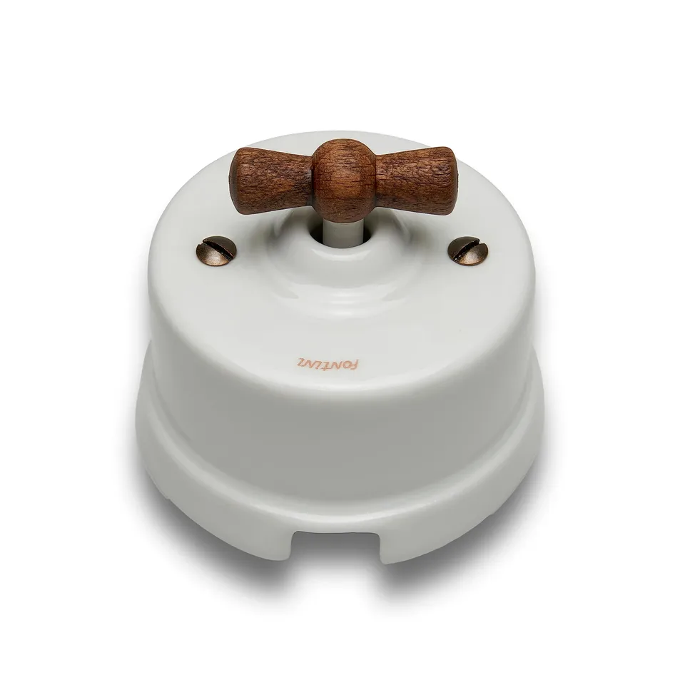 fontini-garby-interrupteur-va-et-vient-saillie-porcelaine-manette-bois image 1