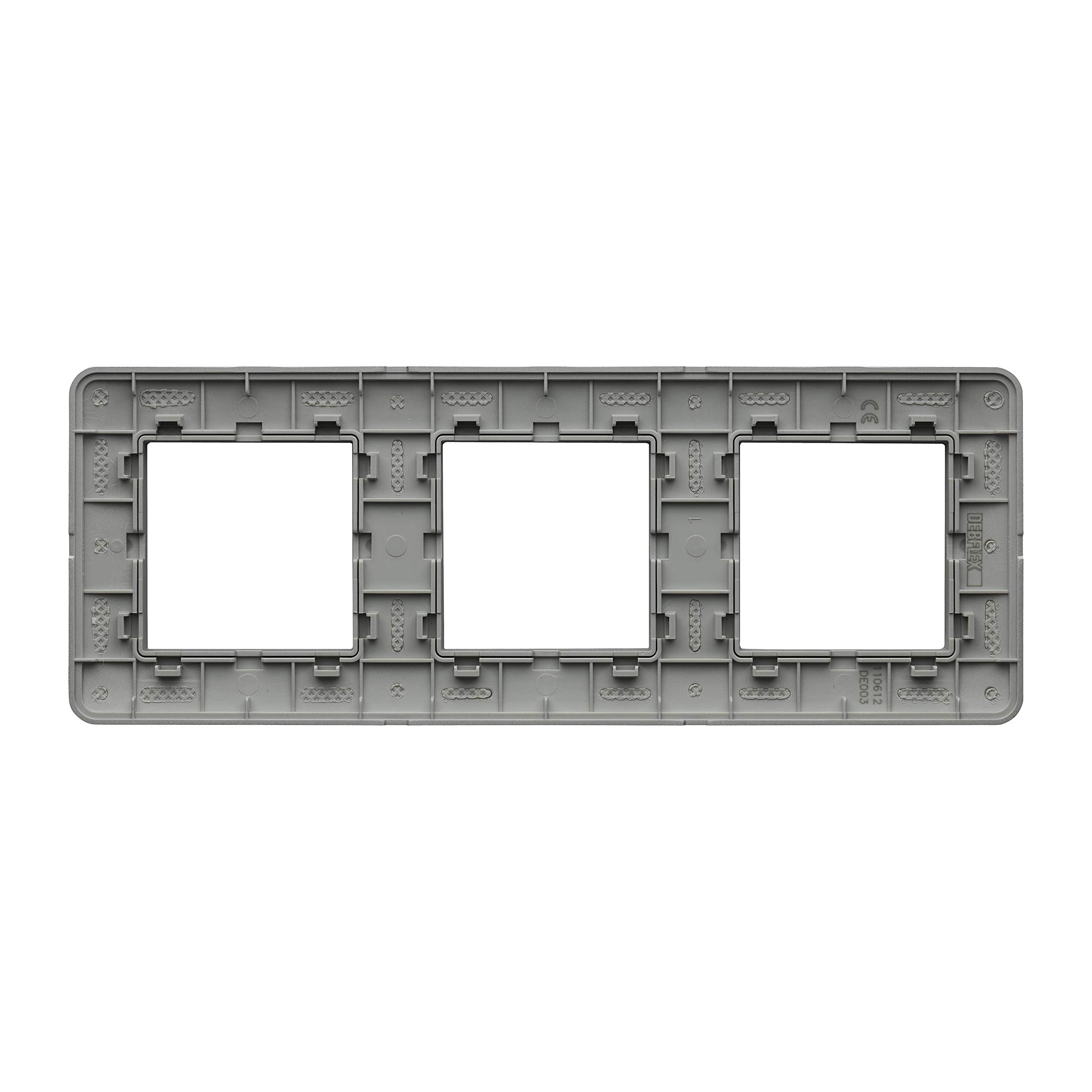 debflex-casual-plaque-triple-silver-226x85mm image 3