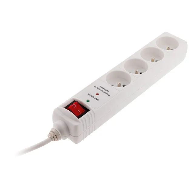zenitech-bloc-4-prises-16a-avec-interrupteur-parafoudre-blanc image 1