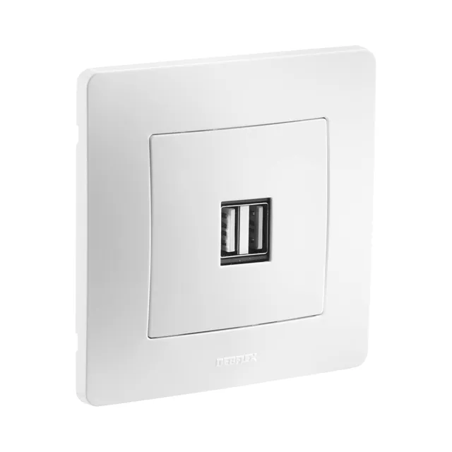 debflex-caly-749525-prise-double-usb-encastrable-blanche image 1