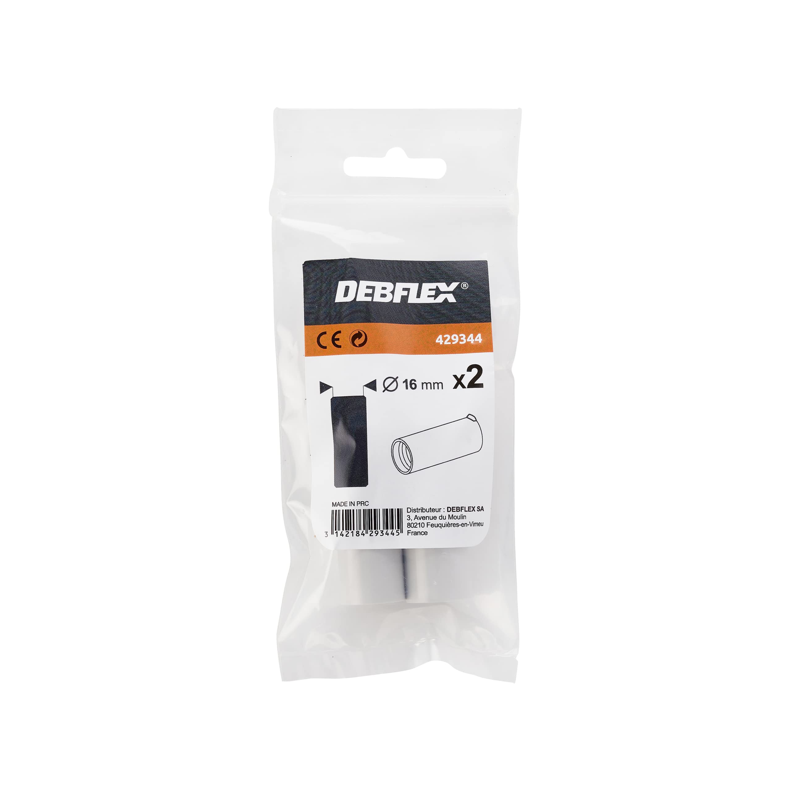 debflex-429344-manchon-pvc-gris-d16mm-lot-de-2 image 4