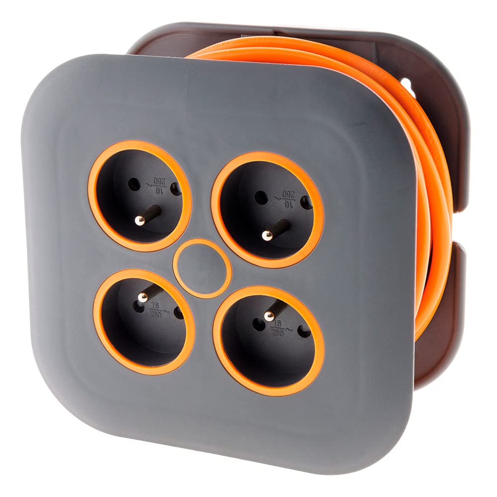 zenitech-enrouleur-domestique-4-prises-2p-t-16a-7m-orange image 4