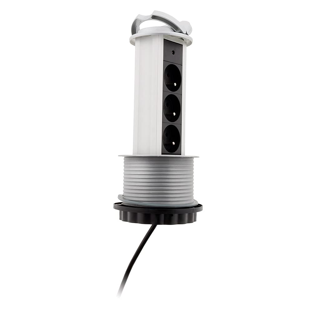 zenitech-bloc-3-prises-escamotable-16a-2p-t-gris-c-ble-1-60-m image 4