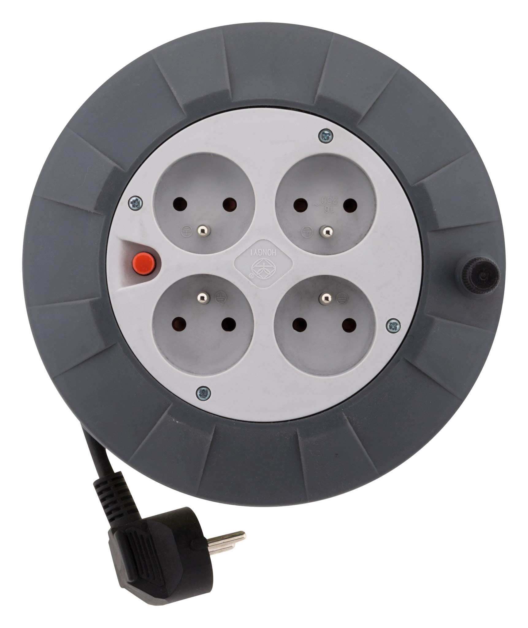 zenitech-enrouleur-lectrique-4-prises-3g1mm-5m-coupe-circuit-gris image 1