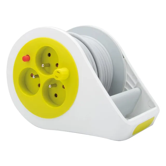 zenitech-mini-enrouleur-design-3-prises-2p-t-7m-vert image 1
