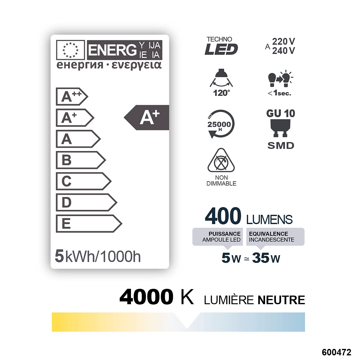 debflex-ampoule-led-gu10-5w-4000k-blanc-neutre-350-lm image 4