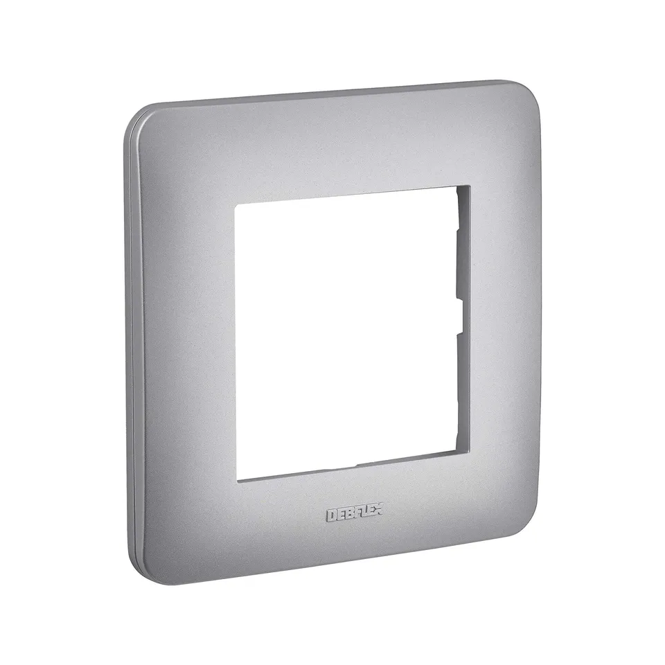 debflex-casual-plaque-de-finition-simple-85x85-mm-silver-brillant image 1