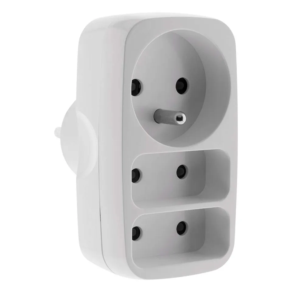 zenitech-multiprise-triplite-blanche-2x2p-6a-1x2p-t-16a image 1