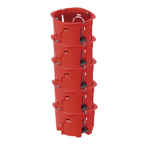 debflex-lot-de-5-bo-tes-de-d-rivation-rondes-67x40mm-cloison-s-che-rouges image 2