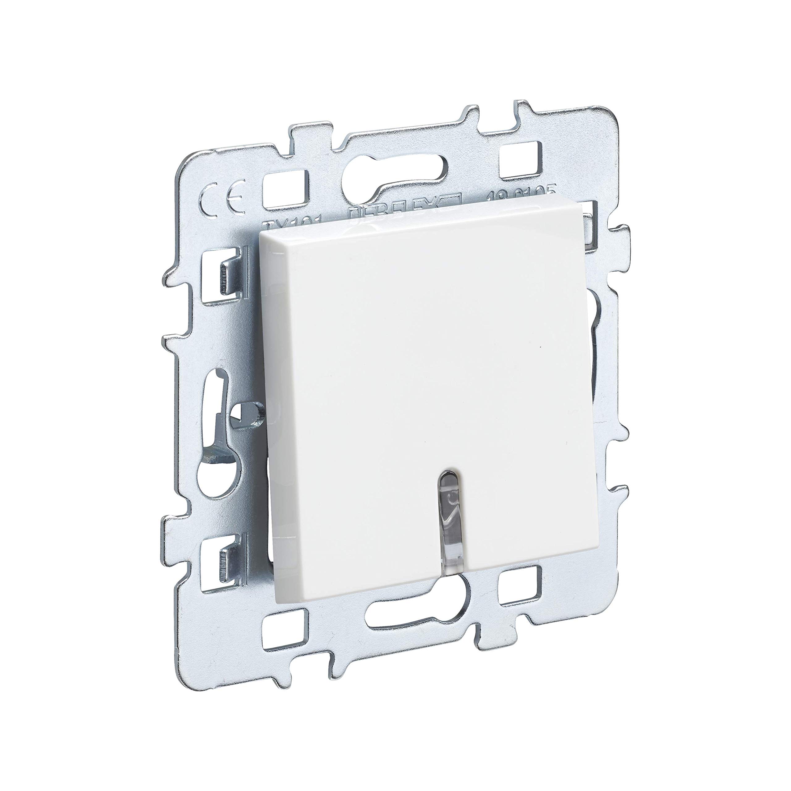 debflex-casual-m-canisme-bouton-poussoir-avec-voyant-cache-blanc-support-m-tal image 1