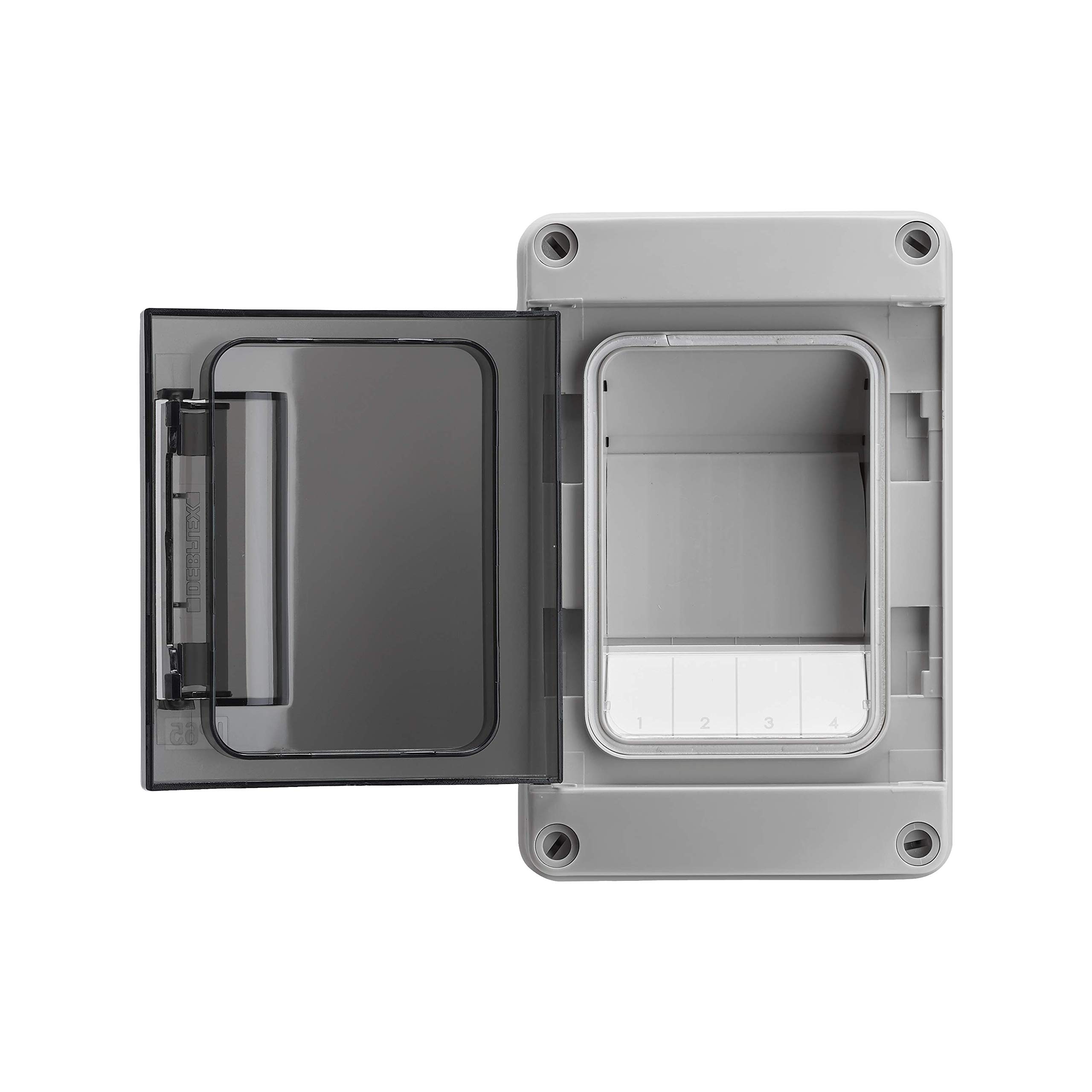 debflex-coffret-tanche-ip65-1-rang-e-4-modules-avec-bornier-706702 image 2