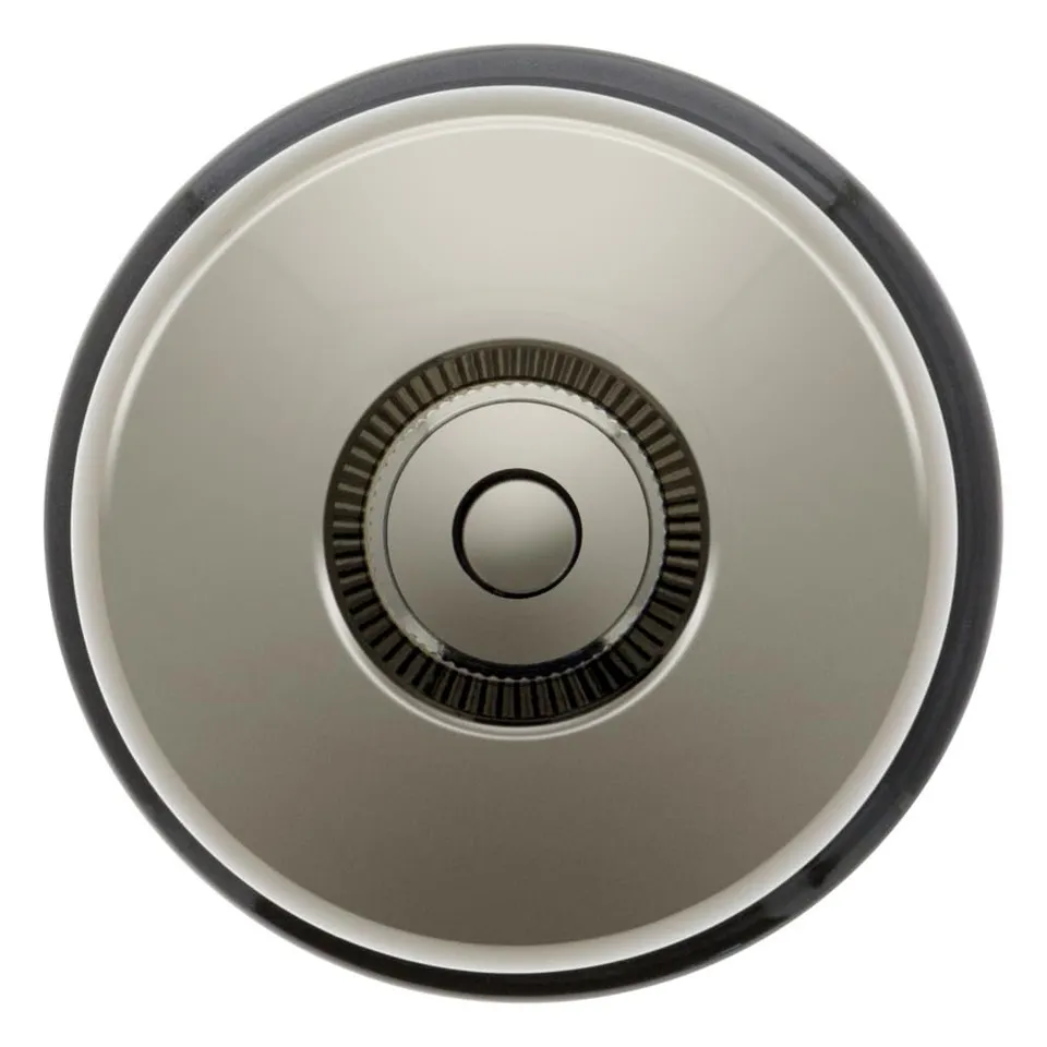 fontini-dimbler-bouton-poussoir-carillon-porcelaine-noire-coque-nickel-satin-sai image 1